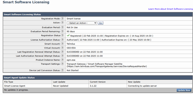 Smart License Cisco ESA-14