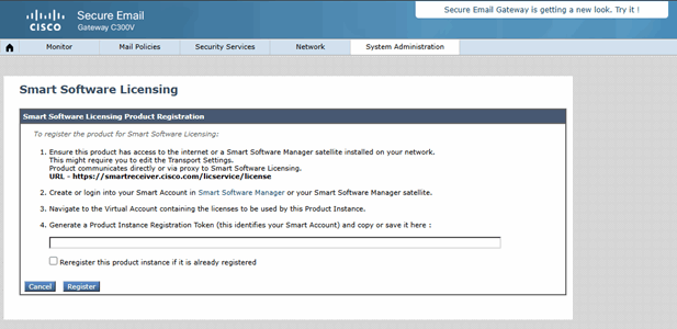 Smart License Cisco ESA-13