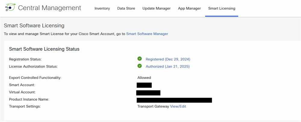فعال سازی (Stealthwatch) Cisco SNA Smart License